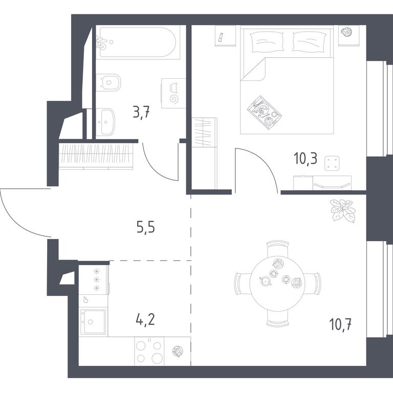 Apartment Sale, 34.4 sq. m. at Vereiskaya 41, Vereyskaya Street, 41, Moscow, Russia #2