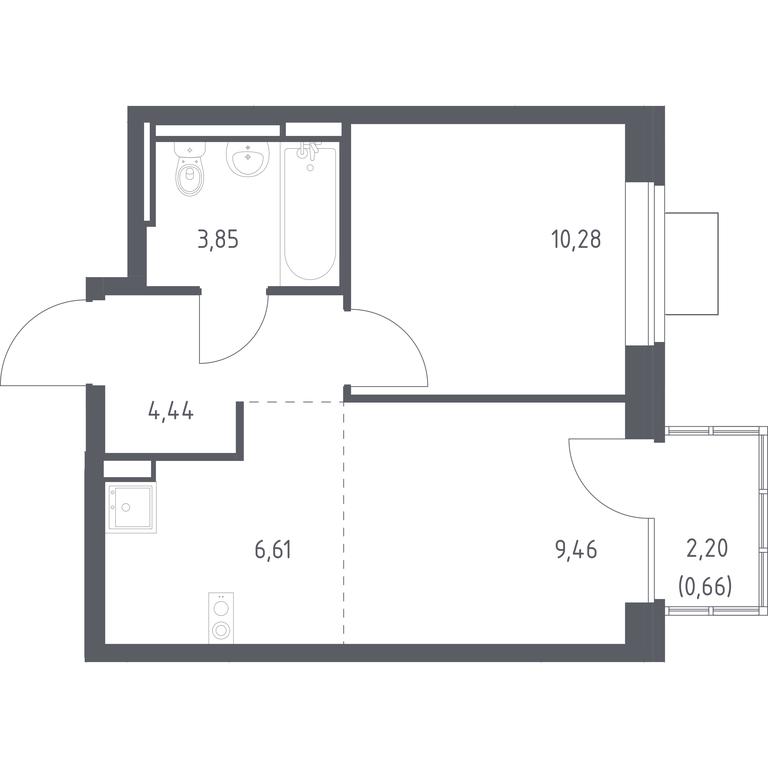 Apartment Sale, 35.3 sq. m. at Bogdanovskiy Les, derevnya Bogdanikha, Leninskiy City District, Moscow Region, Russia #1 Apartment Sale, 35.3 sq. m. at Bogdanovskiy Les, derevnya Bogdanikha, Leninskiy City District, Moscow Region, Russia #1