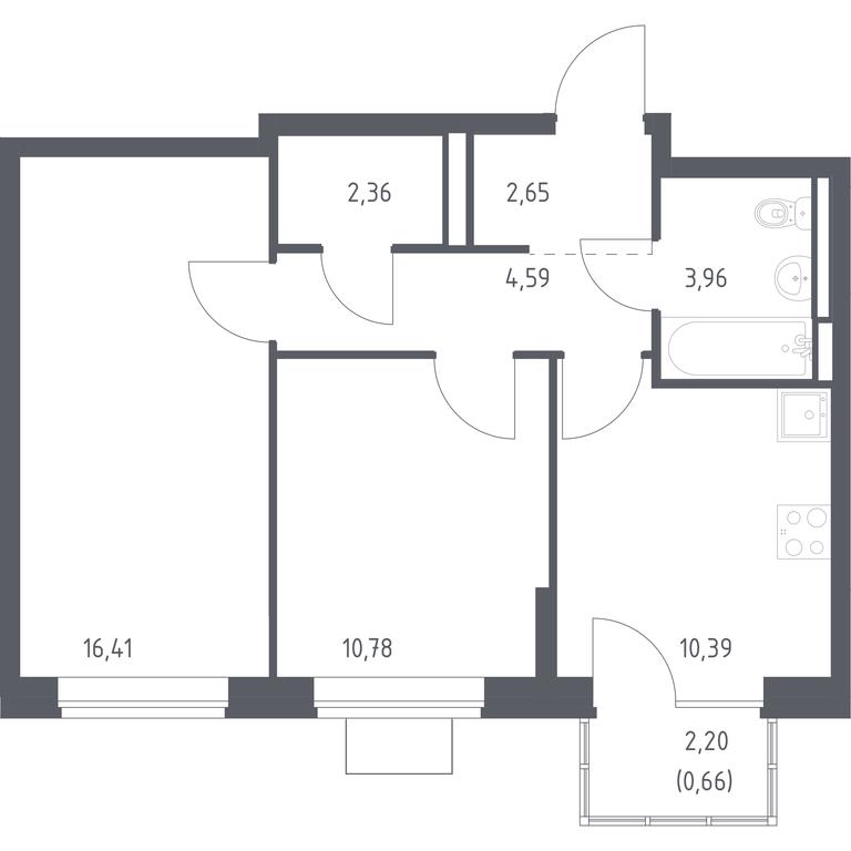 1-BD Apartment Sale, 51.8 sq. m. at Bogdanovskiy Les, derevnya Bogdanikha, Leninskiy City District, Moscow Region, Russia #1 1-BD Apartment Sale, 51.8 sq. m. at Bogdanovskiy Les, derevnya Bogdanikha, Leninskiy City District, Moscow Region, Russia #1