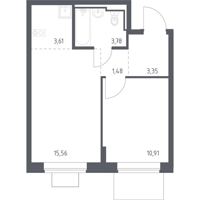 Apartment Sale, 38.69 sq. m. at Bogdanovskiy Les, derevnya Bogdanikha, Leninskiy City District, Moscow Region, Russia #1 Apartment Sale, 38.69 sq. m. at Bogdanovskiy Les, derevnya Bogdanikha, Leninskiy City District, Moscow Region, Russia #1