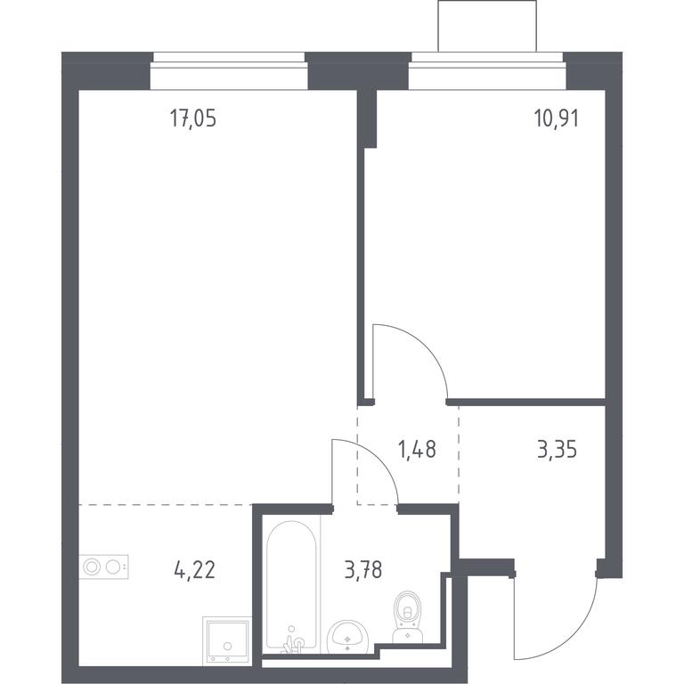 Apartment Sale, 40.79 sq. m. at Bogdanovskiy Les, derevnya Bogdanikha, Leninskiy City District, Moscow Region, Russia #1 Apartment Sale, 40.79 sq. m. at Bogdanovskiy Les, derevnya Bogdanikha, Leninskiy City District, Moscow Region, Russia #1