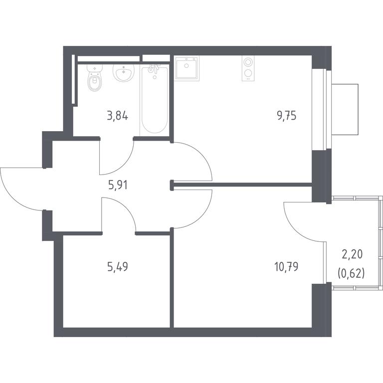 Apartment Sale, 36.4平方米 at Bogdanovskiy Les, derevnya Bogdanikha, Leninskiy City District, Moscow Region, Russia #1 Apartment Sale, 36.4平方米 at Bogdanovskiy Les, derevnya Bogdanikha, Leninskiy City District, Moscow Region, Russia #1