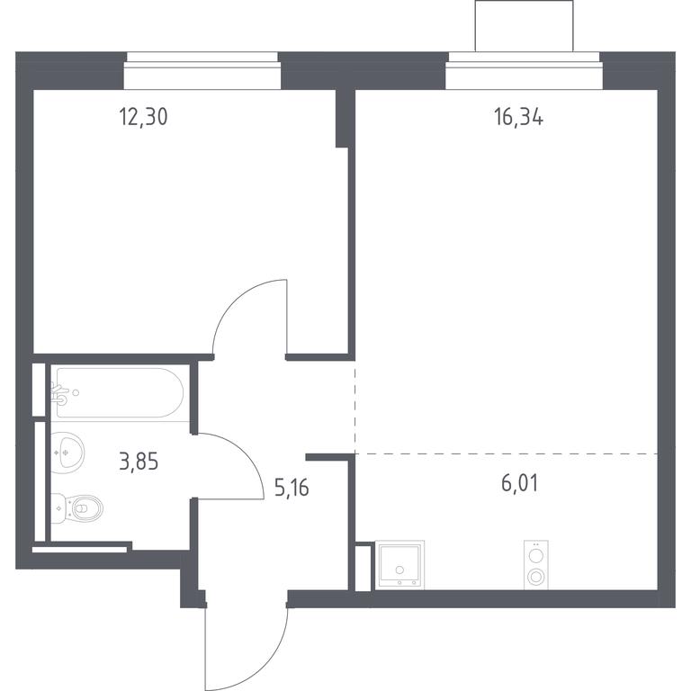 Apartment Sale, 43.66 sq. m. at Bogdanovskiy Les, derevnya Bogdanikha, Leninskiy City District, Moscow Region, Russia #1 Apartment Sale, 43.66 sq. m. at Bogdanovskiy Les, derevnya Bogdanikha, Leninskiy City District, Moscow Region, Russia #1