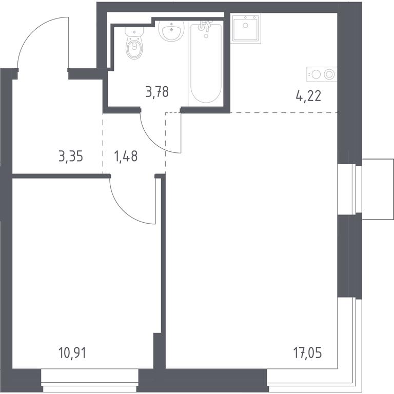 Apartment Sale, 40.79 sq. m. at Bogdanovskiy Les, derevnya Bogdanikha, Leninskiy City District, Moscow Region, Russia #1 Apartment Sale, 40.79 sq. m. at Bogdanovskiy Les, derevnya Bogdanikha, Leninskiy City District, Moscow Region, Russia #1