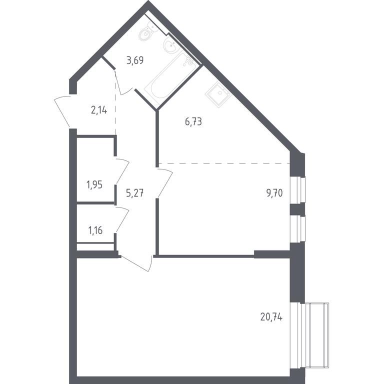 Apartment Sale, 51.38 sq. m. at Rublevskiy Kvartal, Laykovo Green Quarter, zhiloy kompleks Gorod-sobytiye Laykovo, selo Laykovo, Odintsovskiy City District, Moscow Region, Russia #1