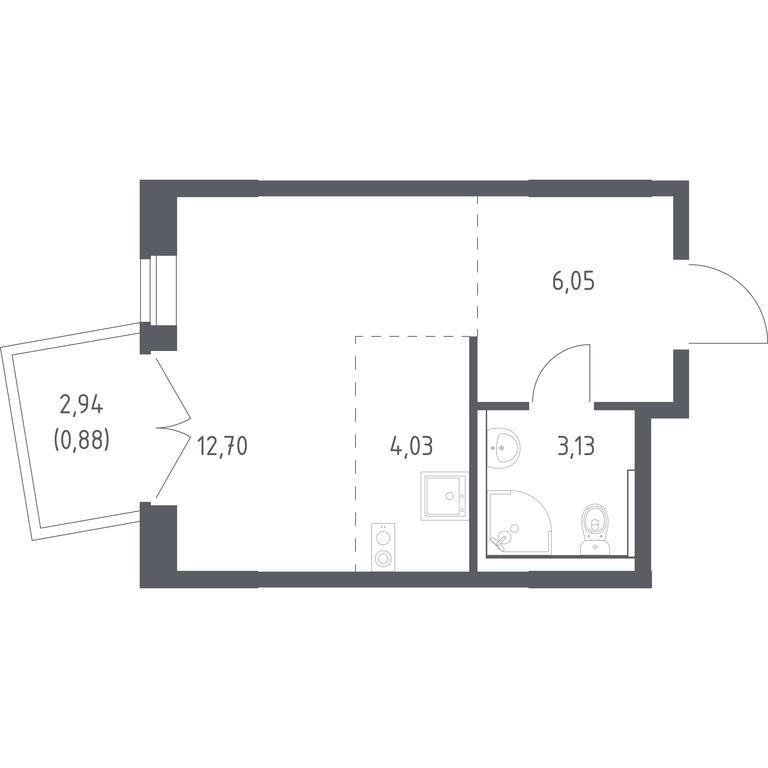 Apartment Sale, 26.79平方米 at Kvartal Marino, kvartal № 175, 1с1, Filimonkovskoye Municipal Formation, Moscow, Russia #1 Apartment Sale, 26.79平方米 at Kvartal Marino, kvartal № 175, 1с1, Filimonkovskoye Municipal Formation, Moscow, Russia #1