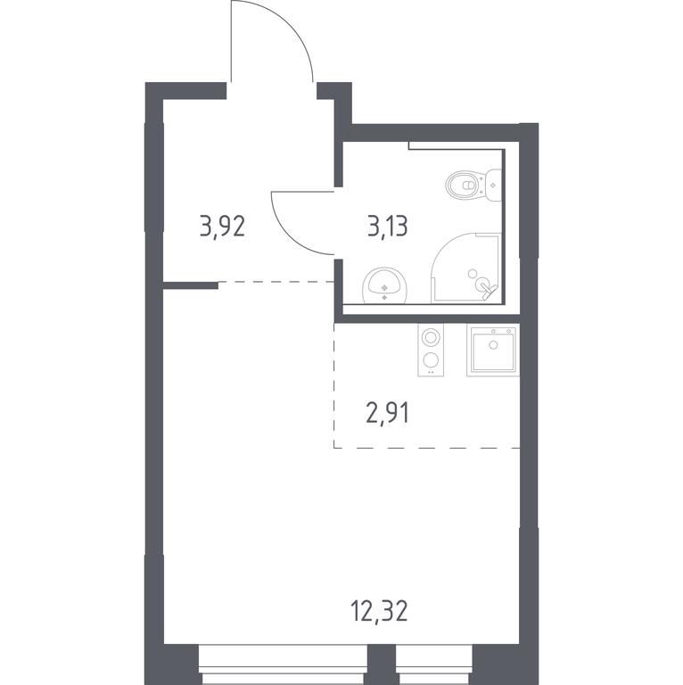 Apartment Sale, 22.28 sq. m. at Kvartal Marino, kvartal № 175, 1с1, Filimonkovskoye Municipal Formation, Moscow, Russia #1 Apartment Sale, 22.28 sq. m. at Kvartal Marino, kvartal № 175, 1с1, Filimonkovskoye Municipal Formation, Moscow, Russia #1
