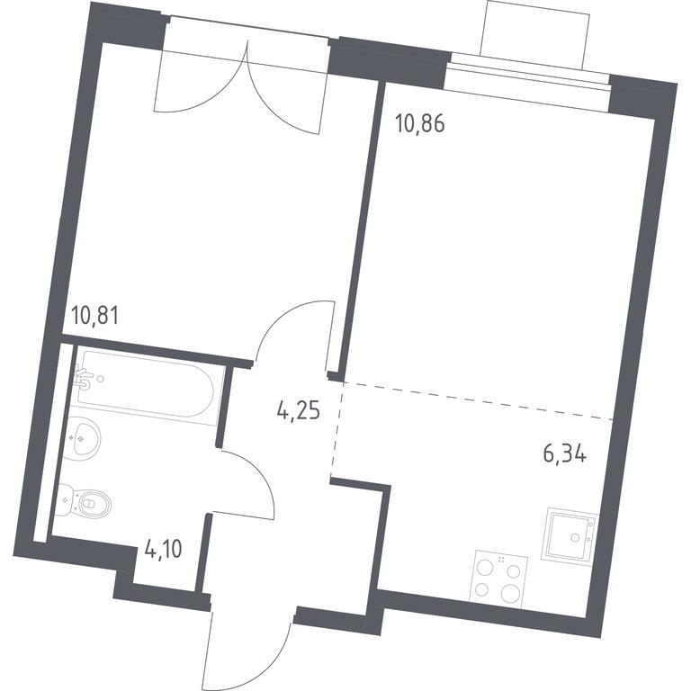 Apartment Sale, 36.36 sq. m. at Kvartal Zapadnyj, kvartal № 76, Marushkinskoye Settlement, Moscow, Russia #1 Apartment Sale, 36.36 sq. m. at Kvartal Zapadnyj, kvartal № 76, Marushkinskoye Settlement, Moscow, Russia #1