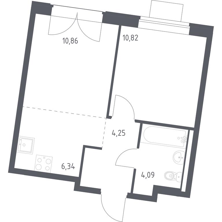 Apartment Sale, 36.36 sq. m. at Kvartal Zapadnyj, kvartal № 76, Marushkinskoye Settlement, Moscow, Russia #1 Apartment Sale, 36.36 sq. m. at Kvartal Zapadnyj, kvartal № 76, Marushkinskoye Settlement, Moscow, Russia #1