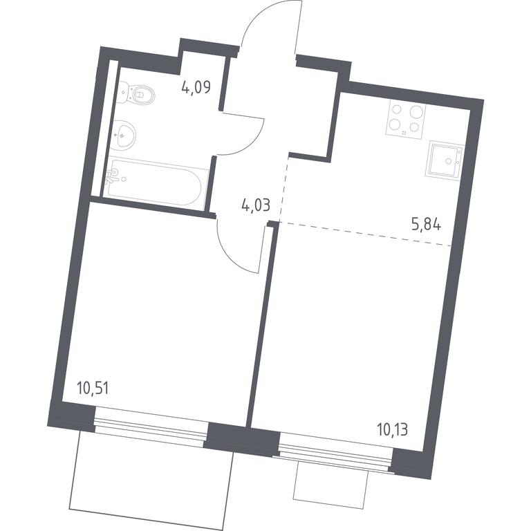 Apartment Sale, 34.6 sq. m. at Kvartal Zapadnyj, kvartal № 76, Marushkinskoye Settlement, Moscow, Russia #1 Apartment Sale, 34.6 sq. m. at Kvartal Zapadnyj, kvartal № 76, Marushkinskoye Settlement, Moscow, Russia #1