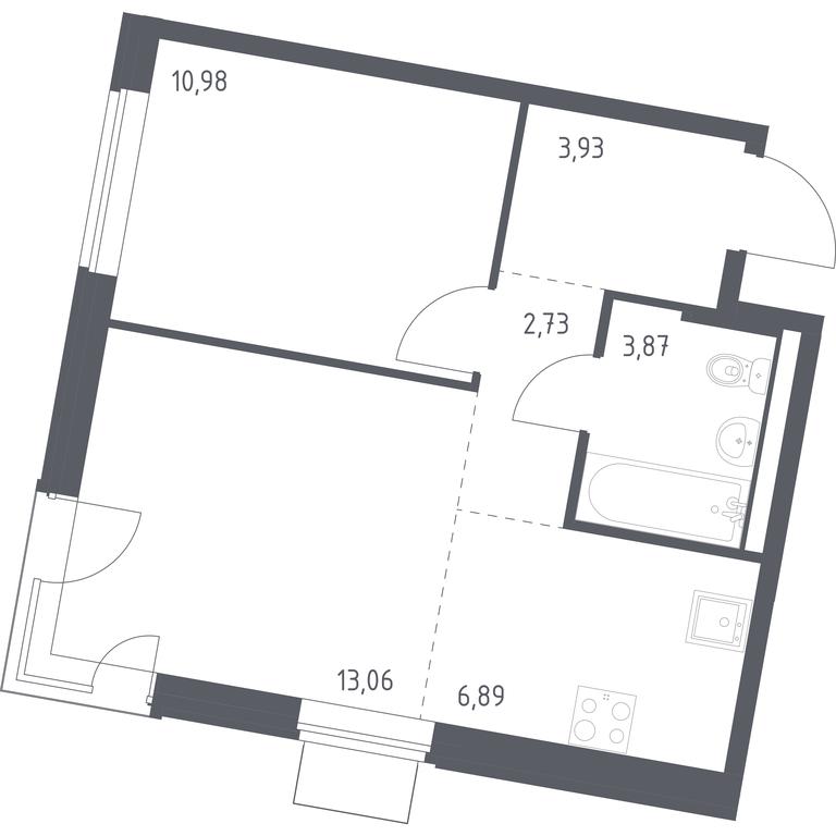 Apartment Sale, 41.46 sq. m. at Kvartal Zapadnyj, kvartal № 76, Marushkinskoye Settlement, Moscow, Russia #1 Apartment Sale, 41.46 sq. m. at Kvartal Zapadnyj, kvartal № 76, Marushkinskoye Settlement, Moscow, Russia #1