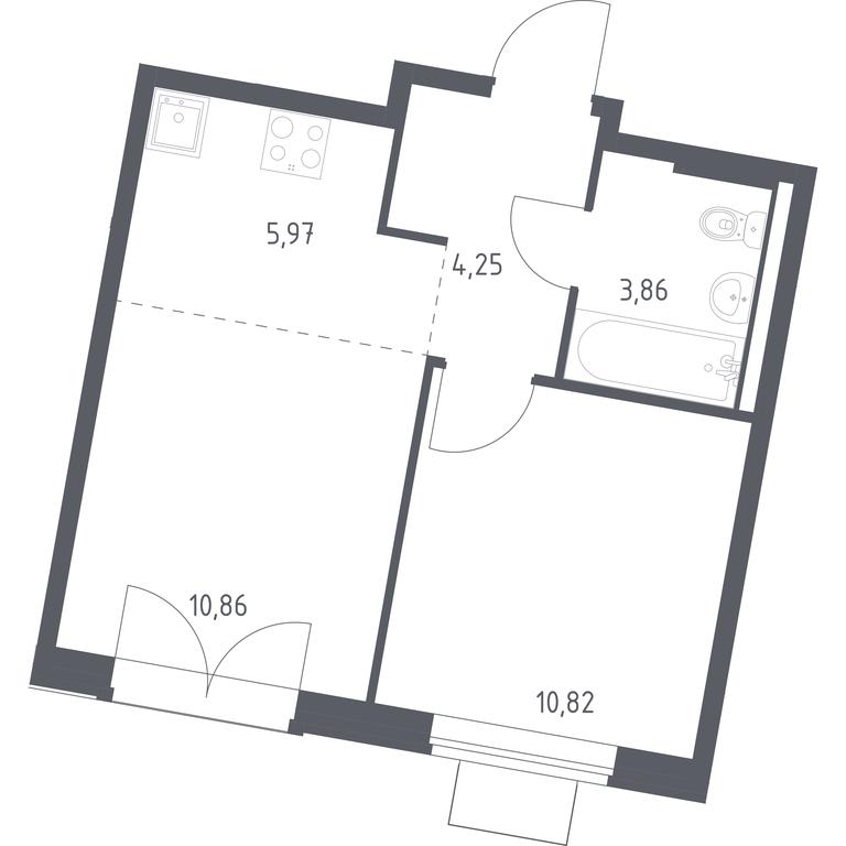 Apartment Sale, 35.76 sq. m. at Kvartal Zapadnyj, kvartal № 76, Marushkinskoye Settlement, Moscow, Russia #1 Apartment Sale, 35.76 sq. m. at Kvartal Zapadnyj, kvartal № 76, Marushkinskoye Settlement, Moscow, Russia #1