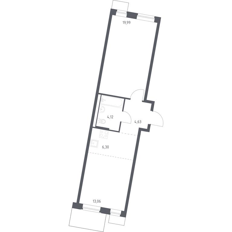 Apartment Sale, 48.1 sq. m. at Kvartal Zapadnyj, kvartal № 76, Marushkinskoye Settlement, Moscow, Russia #1 Apartment Sale, 48.1 sq. m. at Kvartal Zapadnyj, kvartal № 76, Marushkinskoye Settlement, Moscow, Russia #1