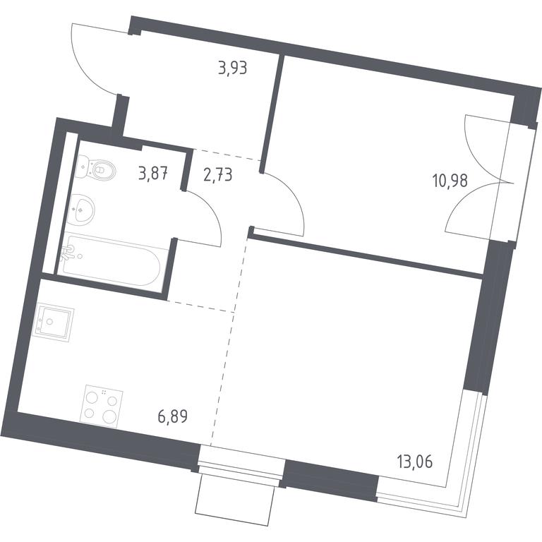 Apartment Sale, 41.46 sq. m. at Kvartal Zapadnyj, kvartal № 76, Marushkinskoye Settlement, Moscow, Russia #1 Apartment Sale, 41.46 sq. m. at Kvartal Zapadnyj, kvartal № 76, Marushkinskoye Settlement, Moscow, Russia #1
