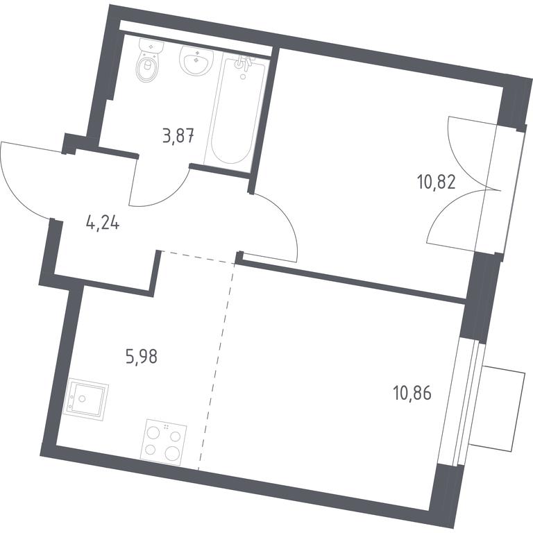 Apartment Sale, 35.77 sq. m. at Kvartal Zapadnyj, kvartal № 76, Marushkinskoye Settlement, Moscow, Russia #1 Apartment Sale, 35.77 sq. m. at Kvartal Zapadnyj, kvartal № 76, Marushkinskoye Settlement, Moscow, Russia #1