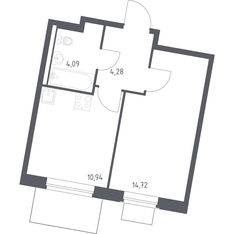 Apartment Sale, 34.03 sq. m. at Kvartal Zapadnyj, kvartal № 76, Marushkinskoye Settlement, Moscow, Russia #1 Apartment Sale, 34.03 sq. m. at Kvartal Zapadnyj, kvartal № 76, Marushkinskoye Settlement, Moscow, Russia #1