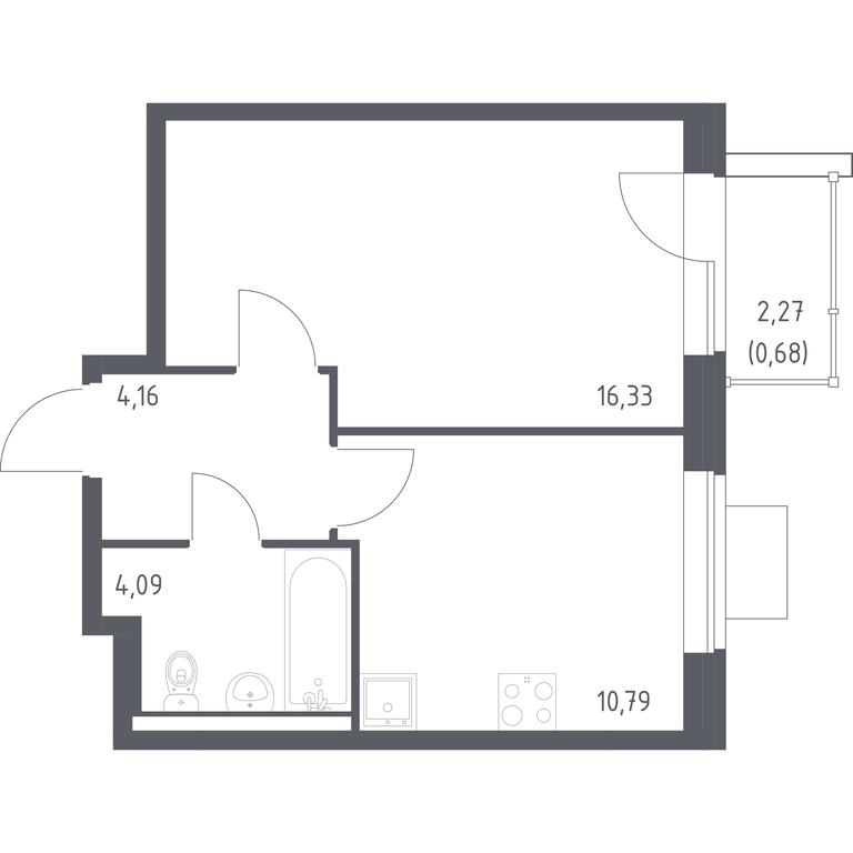 Apartment Sale, 36.05 sq. m. at Kvartal Zapadnyj, kvartal № 76, Marushkinskoye Settlement, Moscow, Russia #1 Apartment Sale, 36.05 sq. m. at Kvartal Zapadnyj, kvartal № 76, Marushkinskoye Settlement, Moscow, Russia #1