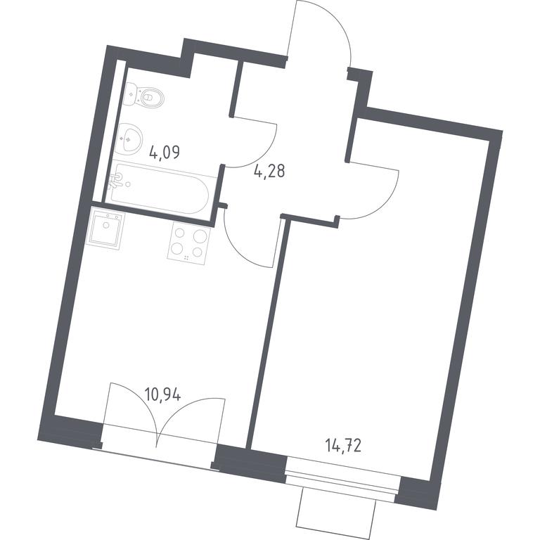 Apartment Sale, 34.03 sq. m. at Kvartal Zapadnyj, kvartal № 76, Marushkinskoye Settlement, Moscow, Russia #1 Apartment Sale, 34.03 sq. m. at Kvartal Zapadnyj, kvartal № 76, Marushkinskoye Settlement, Moscow, Russia #1