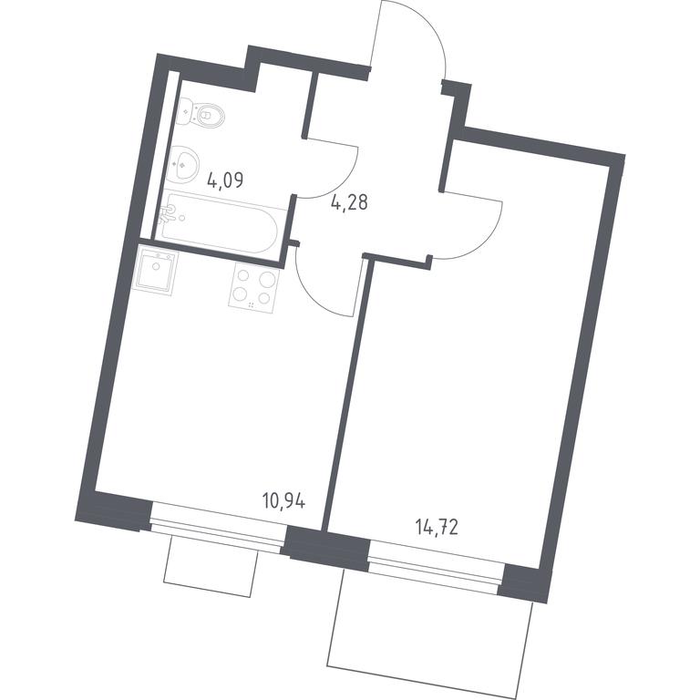 Apartment Sale, 34.03 sq. m. at Kvartal Zapadnyj, kvartal № 76, Marushkinskoye Settlement, Moscow, Russia #1 Apartment Sale, 34.03 sq. m. at Kvartal Zapadnyj, kvartal № 76, Marushkinskoye Settlement, Moscow, Russia #1