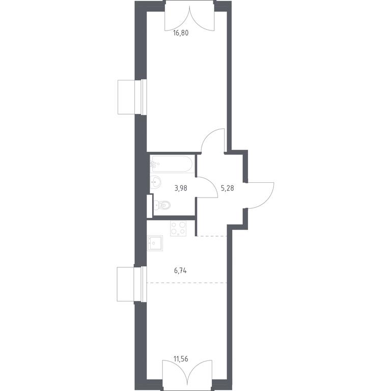Apartment Sale, 44.36平方米 at Kvartal Zapadnyj, kvartal № 76, Marushkinskoye Settlement, Moscow, Russia #1 Apartment Sale, 44.36平方米 at Kvartal Zapadnyj, kvartal № 76, Marushkinskoye Settlement, Moscow, Russia #1