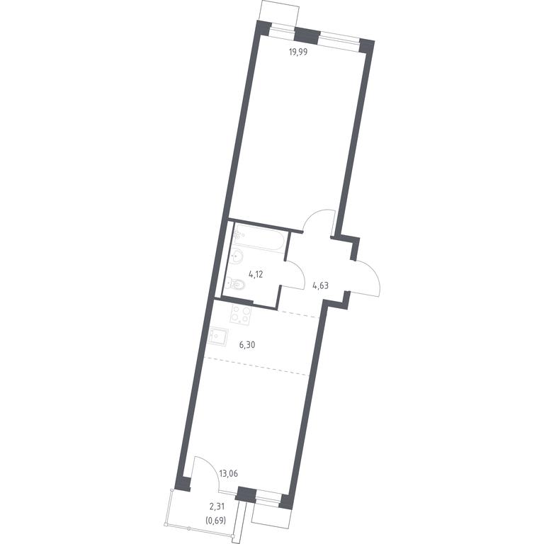 Apartment Sale, 48.79平方米 at Kvartal Zapadnyj, kvartal № 76, Marushkinskoye Settlement, Moscow, Russia #1 Apartment Sale, 48.79平方米 at Kvartal Zapadnyj, kvartal № 76, Marushkinskoye Settlement, Moscow, Russia #1