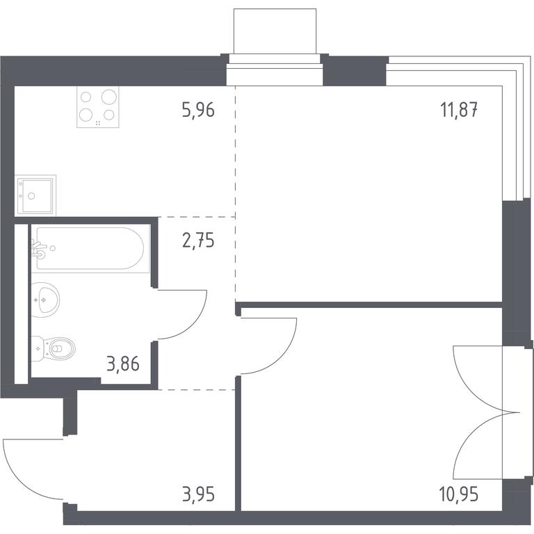 Apartment Sale, 39.34 sq. m. at Kvartal Zapadnyj, kvartal № 76, Marushkinskoye Settlement, Moscow, Russia #1 Apartment Sale, 39.34 sq. m. at Kvartal Zapadnyj, kvartal № 76, Marushkinskoye Settlement, Moscow, Russia #1