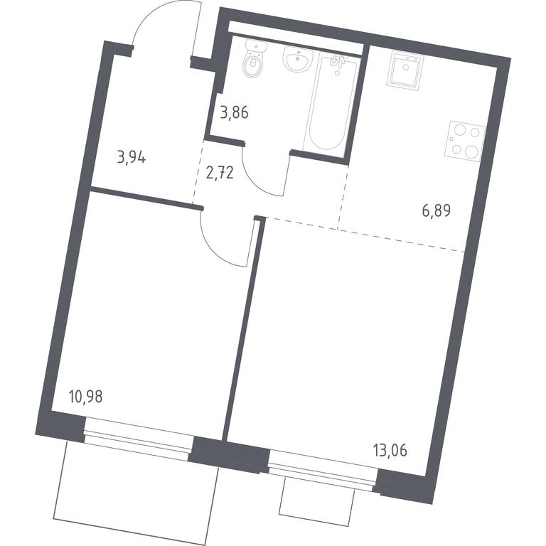 Apartment Sale, 41.45 sq. m. at Kvartal Zapadnyj, kvartal № 76, Marushkinskoye Settlement, Moscow, Russia #1 Apartment Sale, 41.45 sq. m. at Kvartal Zapadnyj, kvartal № 76, Marushkinskoye Settlement, Moscow, Russia #1