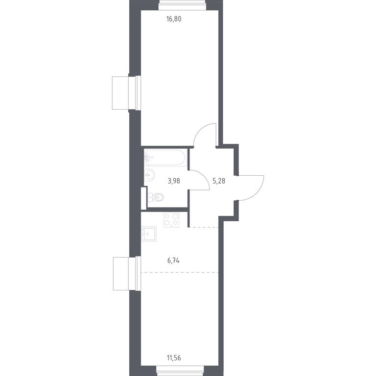 Apartment Sale, 44.36平方米 at Kvartal Zapadnyj, kvartal № 76, Marushkinskoye Settlement, Moscow, Russia #1 Apartment Sale, 44.36平方米 at Kvartal Zapadnyj, kvartal № 76, Marushkinskoye Settlement, Moscow, Russia #1