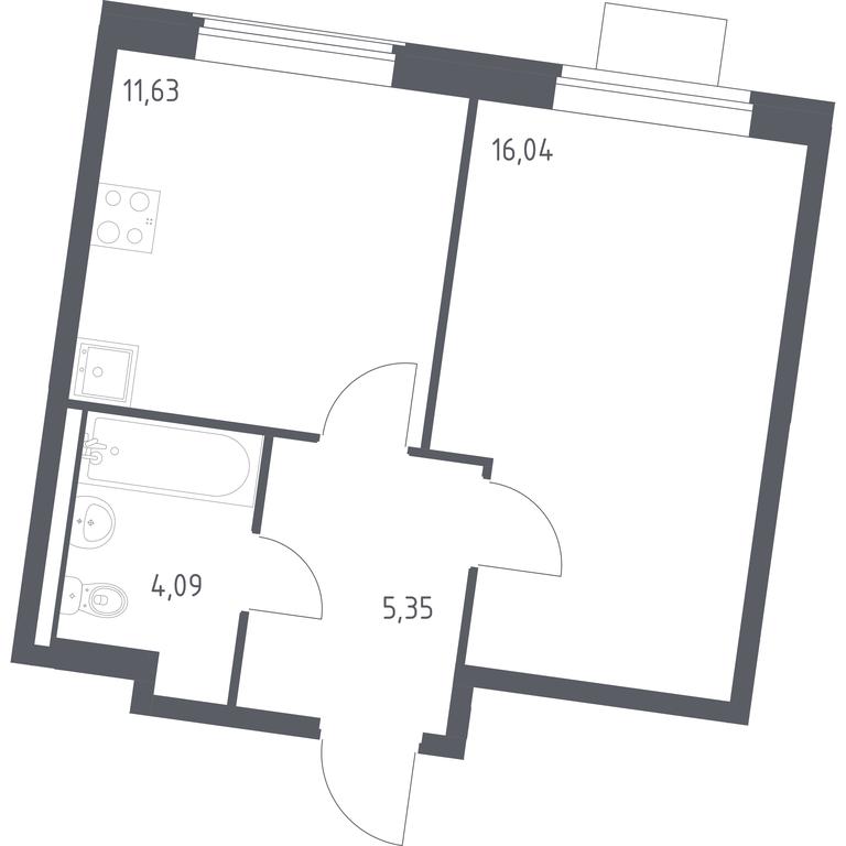 Apartment Sale, 37.11平方米 at Kvartal Zapadnyj, kvartal № 76, Marushkinskoye Settlement, Moscow, Russia #1 Apartment Sale, 37.11平方米 at Kvartal Zapadnyj, kvartal № 76, Marushkinskoye Settlement, Moscow, Russia #1