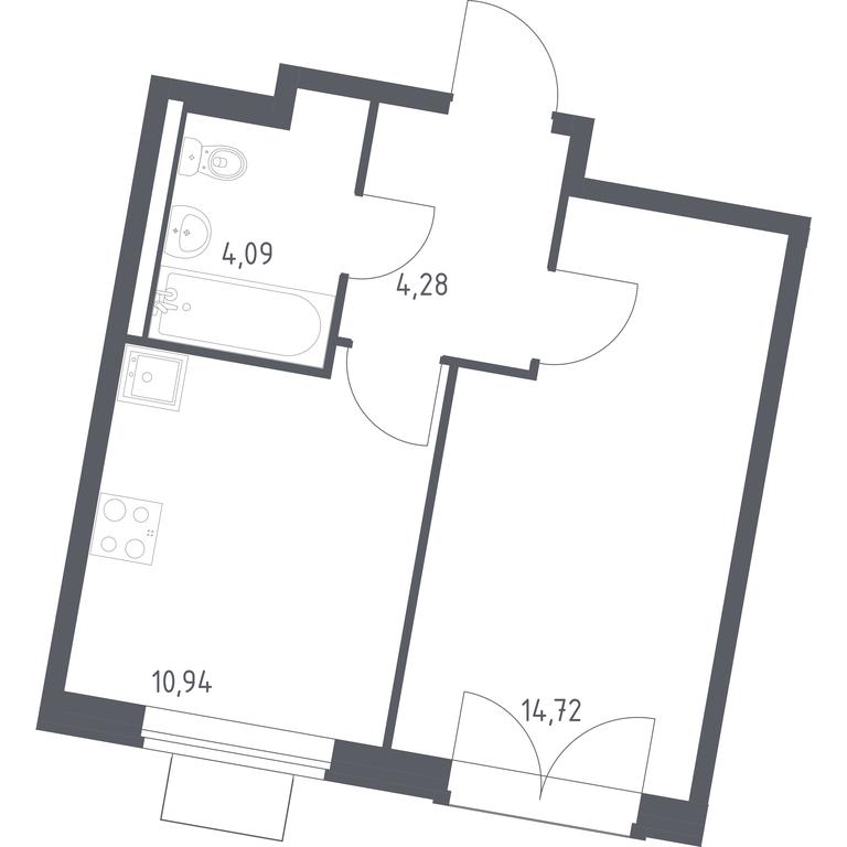 Apartment Sale, 34.03 sq. m. at Kvartal Zapadnyj, kvartal № 76, Marushkinskoye Settlement, Moscow, Russia #1 Apartment Sale, 34.03 sq. m. at Kvartal Zapadnyj, kvartal № 76, Marushkinskoye Settlement, Moscow, Russia #1