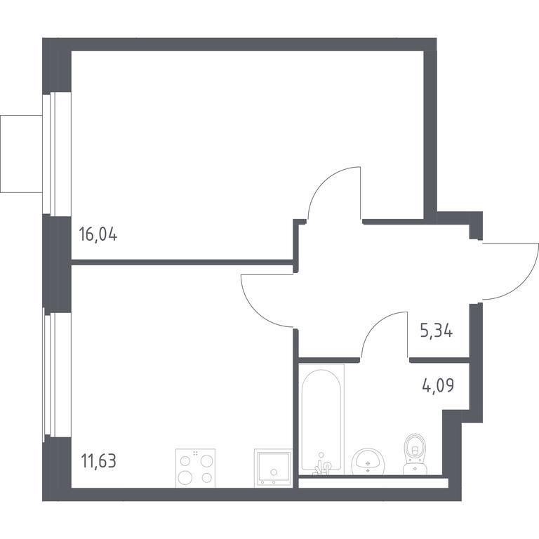 Apartment Sale, 37.1 sq. m. at Kvartal Zapadnyj, kvartal № 76, Marushkinskoye Settlement, Moscow, Russia #1 Apartment Sale, 37.1 sq. m. at Kvartal Zapadnyj, kvartal № 76, Marushkinskoye Settlement, Moscow, Russia #1