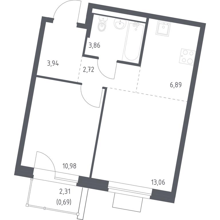Apartment Sale, 42.14平方米 at Kvartal Zapadnyj, kvartal № 76, Marushkinskoye Settlement, Moscow, Russia #1 Apartment Sale, 42.14平方米 at Kvartal Zapadnyj, kvartal № 76, Marushkinskoye Settlement, Moscow, Russia #1