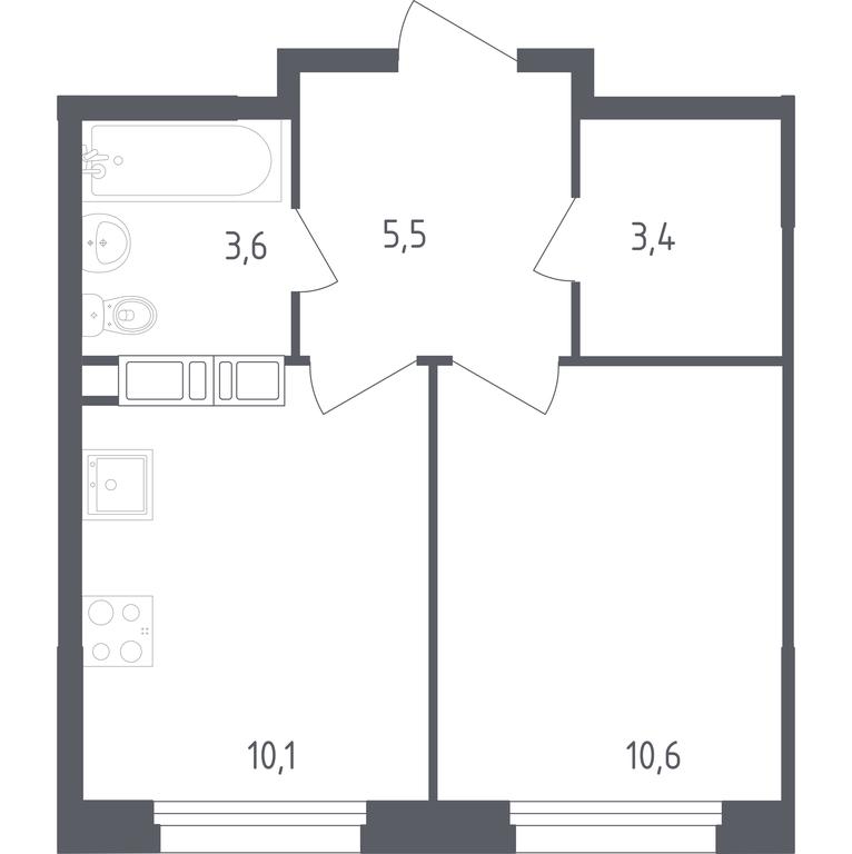 Apartment Sale, 33.2 sq. m. at Olhovy Kvartal, 5-ya ulitsa Lesnyye Polyany, posyolok Gazoprovod, Sosenskoye Settlement, Moscow, Russia #1 Apartment Sale, 33.2 sq. m. at Olhovy Kvartal, 5-ya ulitsa Lesnyye Polyany, posyolok Gazoprovod, Sosenskoye Settlement, Moscow, Russia #1