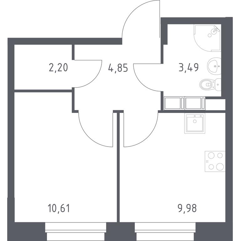 Apartment Sale, 31.13 sq. m. at Eko Bunino, prospekt Kuprina, 34к1, Sosenskoye Settlement, Moscow, Russia #1 Apartment Sale, 31.13 sq. m. at Eko Bunino, prospekt Kuprina, 34к1, Sosenskoye Settlement, Moscow, Russia #1