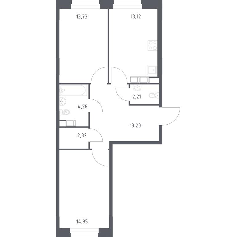 1-BD Apartment Sale, 63.79 sq. m. at Eko Bunino, prospekt Kuprina, 34к1, Sosenskoye Settlement, Moscow, Russia #1 1-BD Apartment Sale, 63.79 sq. m. at Eko Bunino, prospekt Kuprina, 34к1, Sosenskoye Settlement, Moscow, Russia #1