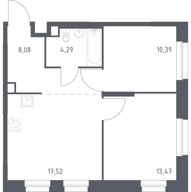 1-BD Apartment Sale, 53.75 sq. m. at Eko Bunino, prospekt Kuprina, 34к1, Sosenskoye Settlement, Moscow, Russia #1 1-BD Apartment Sale, 53.75 sq. m. at Eko Bunino, prospekt Kuprina, 34к1, Sosenskoye Settlement, Moscow, Russia #1