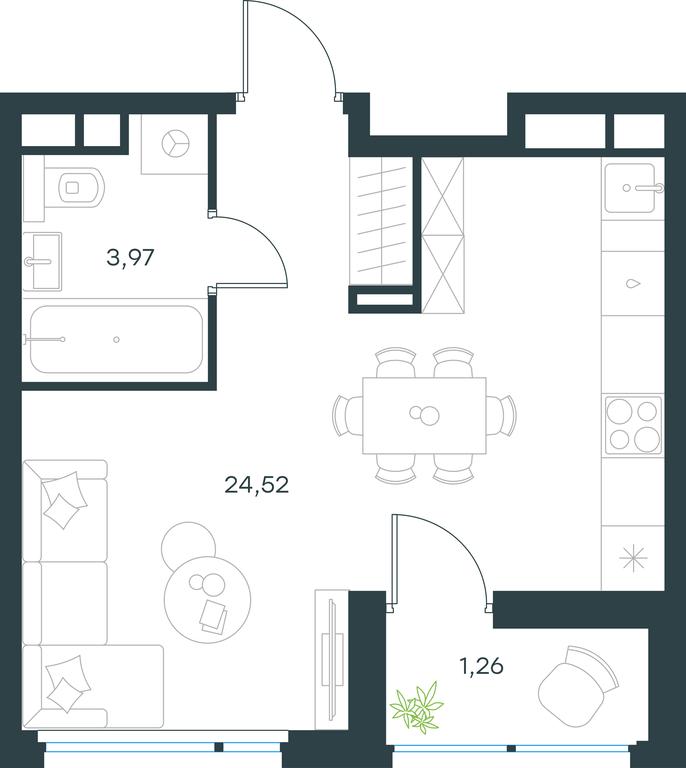 Apartment Sale, 29.5 sq. m. at Gorod V lesu, Gorod V Lesu Residential Complex, Village of Otradnoye, Krasnogorsk Urban District, Moscow Region, Russia #1 Apartment Sale, 29.5 sq. m. at Gorod V lesu, Gorod V Lesu Residential Complex, Village of Otradnoye, Krasnogorsk Urban District, Moscow Region, Russia #1