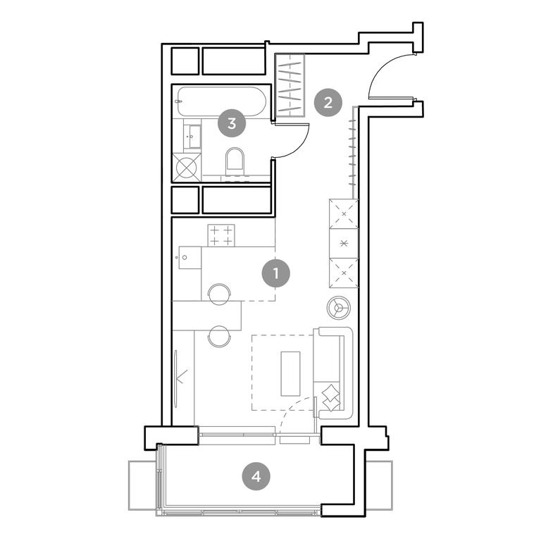 Apartment Sale, 28.5 sq. m. at Gogol Park, ulitsa Gogolya, 3, Lyubertsy, Moscow Region, Russia #2