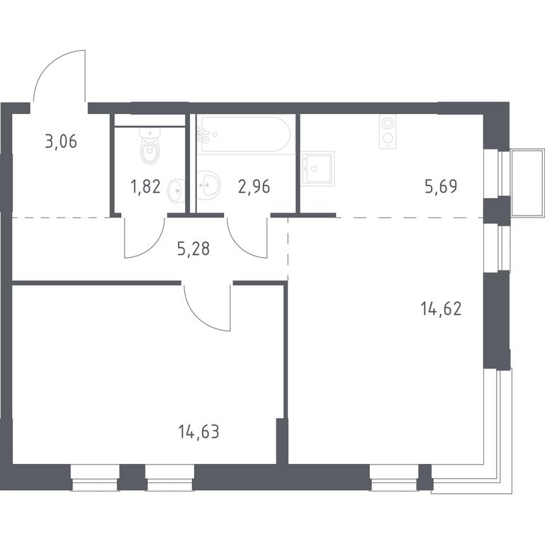 Apartment Sale, 48.06 sq. m. at Egorovo Park, 1-y kvartal, posyolok Zhilino-1, Lubertsy City District, Moscow Region, Russia #1 Apartment Sale, 48.06 sq. m. at Egorovo Park, 1-y kvartal, posyolok Zhilino-1, Lubertsy City District, Moscow Region, Russia #1