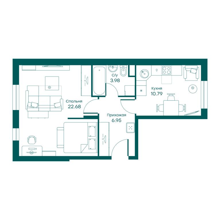 Apartment Sale, 44.5 sq. m. at Ravnovesie, zhiloy kompleks Ravnovesiye, selo Perkhushkovo, Odintsovskiy City District, Moscow Region, Russia #1 Apartment Sale, 44.5 sq. m. at Ravnovesie, zhiloy kompleks Ravnovesiye, selo Perkhushkovo, Odintsovskiy City District, Moscow Region, Russia #1