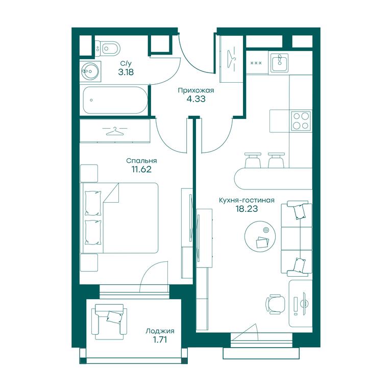 1-BD Apartment Sale, 39平方米 at Ravnovesie, zhiloy kompleks Ravnovesiye, selo Perkhushkovo, Odintsovskiy City District, Moscow Region, Russia #2 1-BD Apartment Sale, 39平方米 at Ravnovesie, zhiloy kompleks Ravnovesiye, selo Perkhushkovo, Odintsovskiy City District, Moscow Region, Russia #2