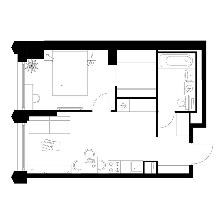 1-BD Apartment Sale, 41.8 sq. m. at Businovskiy Park, Izhorskaya Street, 6с5, Moscow, Russia #1 1-BD Apartment Sale, 41.8 sq. m. at Businovskiy Park, Izhorskaya Street, 6с5, Moscow, Russia #1