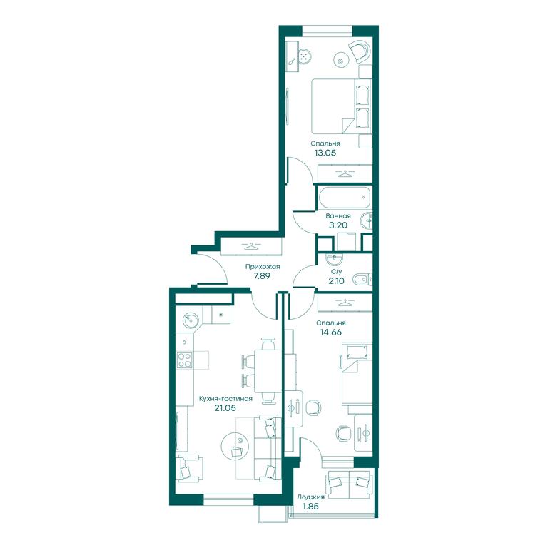 2-BD Apartment Sale, 63.5平方米 at Ravnovesie, zhiloy kompleks Ravnovesiye, selo Perkhushkovo, Odintsovskiy City District, Moscow Region, Russia #1 2-BD Apartment Sale, 63.5平方米 at Ravnovesie, zhiloy kompleks Ravnovesiye, selo Perkhushkovo, Odintsovskiy City District, Moscow Region, Russia #1
