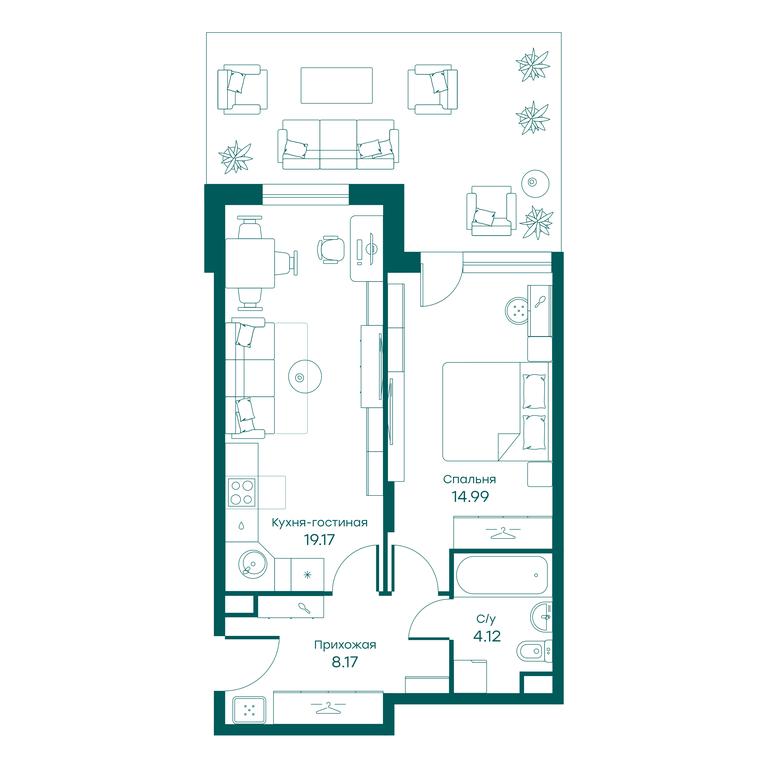 1-BD Apartment Sale, 46.3 sq. m. at Ravnovesie, zhiloy kompleks Ravnovesiye, selo Perkhushkovo, Odintsovskiy City District, Moscow Region, Russia #1 1-BD Apartment Sale, 46.3 sq. m. at Ravnovesie, zhiloy kompleks Ravnovesiye, selo Perkhushkovo, Odintsovskiy City District, Moscow Region, Russia #1
