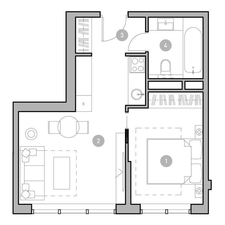 1-BD Apartment Sale, 39.3 sq. m. at UNO.Golovinskie Prudy, Mikhalkovskaya Street, 52, Moscow, Russia #1 1-BD Apartment Sale, 39.3 sq. m. at UNO.Golovinskie Prudy, Mikhalkovskaya Street, 52, Moscow, Russia #1