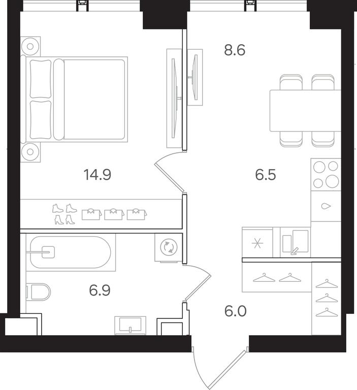 1-BD Apartment Sale, 42.9 sq. m. at Mangazeya na Tulskoy, Bolshaya Tulskaya Street, Moscow, Russia #2 1-BD Apartment Sale, 42.9 sq. m. at Mangazeya na Tulskoy, Bolshaya Tulskaya Street, Moscow, Russia #2