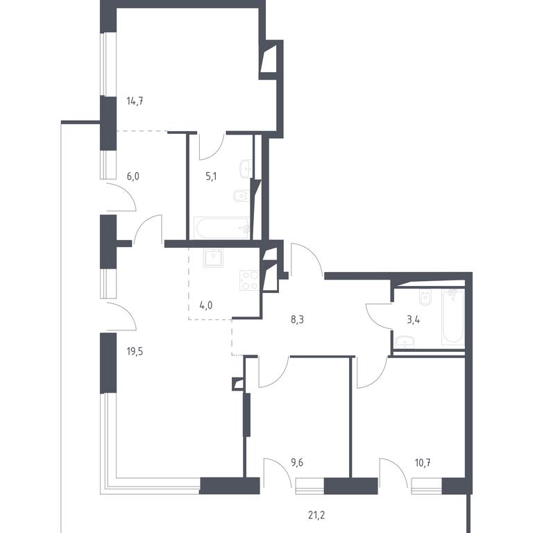 2-BD Apartment Sale, 87.61平方米 at Vereiskaya 41, Vereyskaya Street, 41, Moscow, Russia #1 2-BD Apartment Sale, 87.61平方米 at Vereiskaya 41, Vereyskaya Street, 41, Moscow, Russia #1