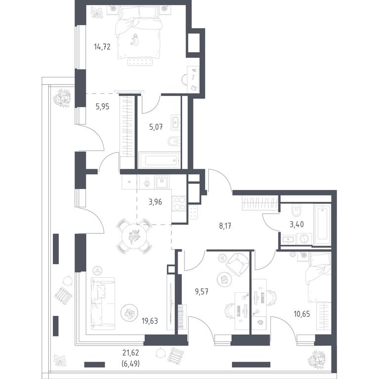 2-BD Apartment Sale, 87.61平方米 at Vereiskaya 41, Vereyskaya Street, 41, Moscow, Russia #2 2-BD Apartment Sale, 87.61平方米 at Vereiskaya 41, Vereyskaya Street, 41, Moscow, Russia #2