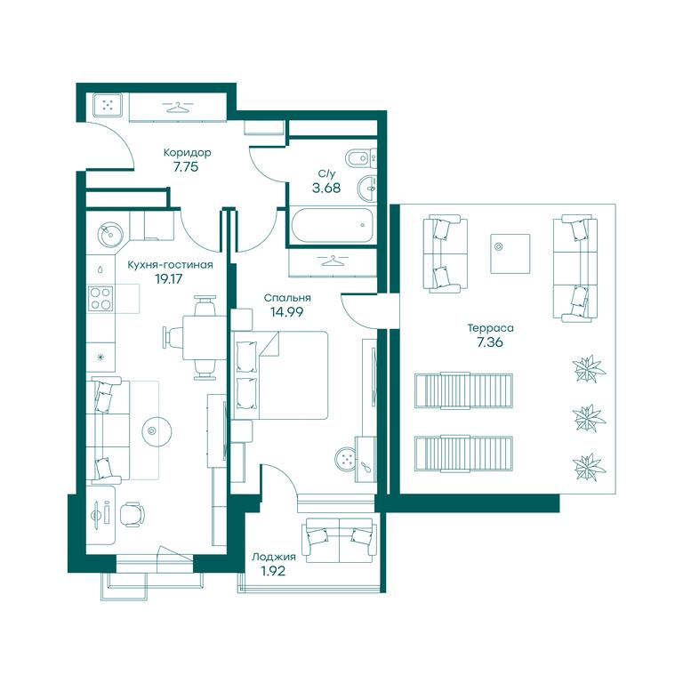 1-BD Apartment Sale, 54.9平方米 at Ravnovesie, zhiloy kompleks Ravnovesiye, selo Perkhushkovo, Odintsovskiy City District, Moscow Region, Russia #1 1-BD Apartment Sale, 54.9平方米 at Ravnovesie, zhiloy kompleks Ravnovesiye, selo Perkhushkovo, Odintsovskiy City District, Moscow Region, Russia #1