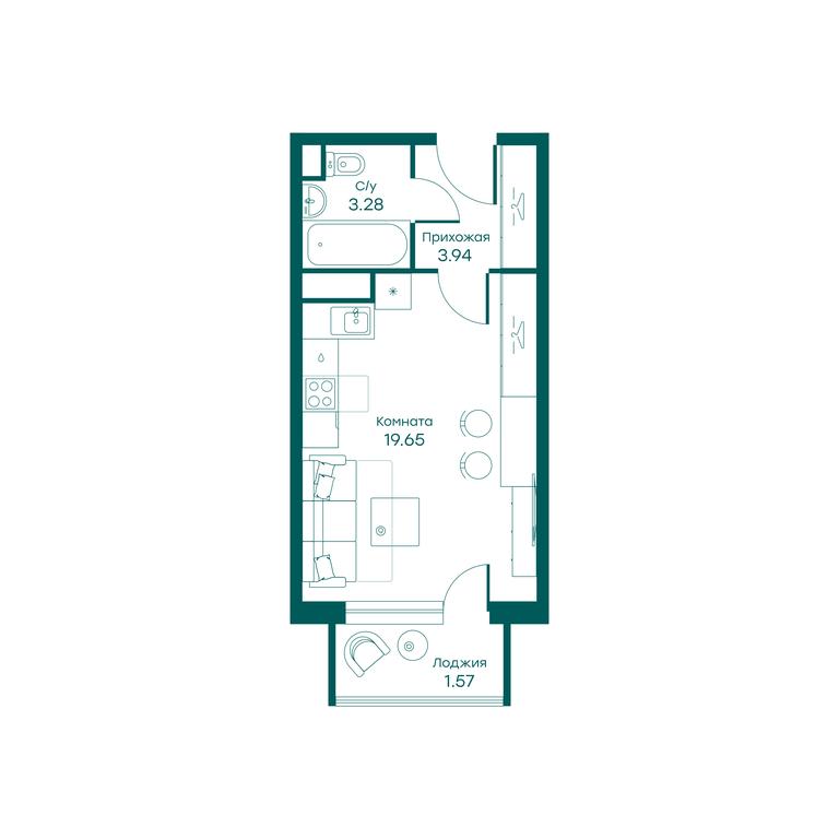 Apartment Sale, 28.4平方米 at Ravnovesie, zhiloy kompleks Ravnovesiye, selo Perkhushkovo, Odintsovskiy City District, Moscow Region, Russia #1 Apartment Sale, 28.4平方米 at Ravnovesie, zhiloy kompleks Ravnovesiye, selo Perkhushkovo, Odintsovskiy City District, Moscow Region, Russia #1